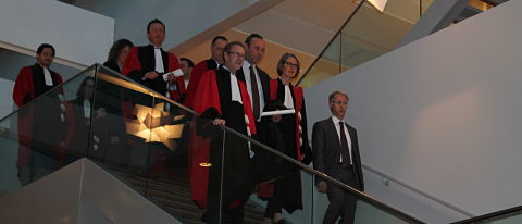 Les enseignants en toge