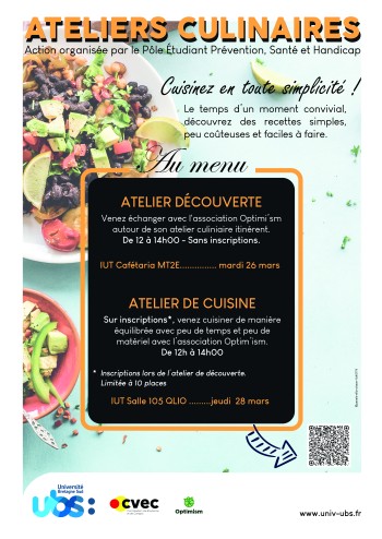 affiche ateliers cuisine